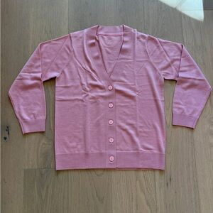 Woolx Gia Blush Pink Women's Cardigan 100 % Merino Wool-NEW